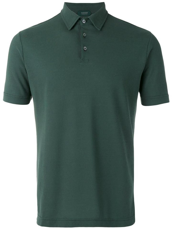 Zanone Classic Polo Shirt, Men's, Size: 50, Green, Cotton
