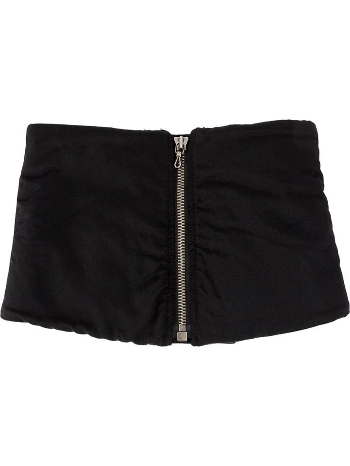 Julius Zipped Scarf - Black