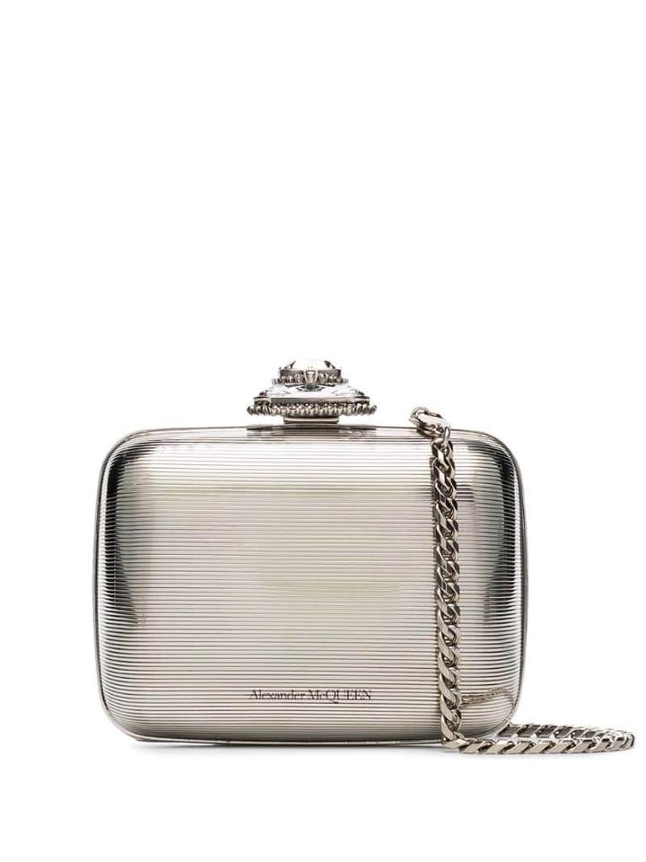 Alexander Mcqueen Mini Clutch Bag - Metallic