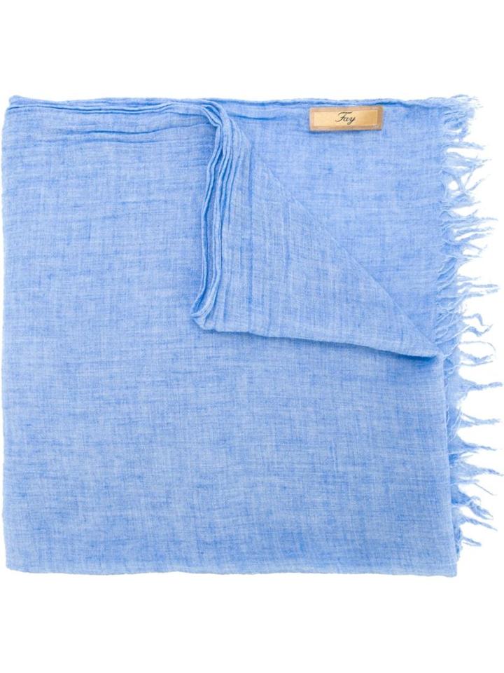 Fay Fringe Scarf, Adult Unisex, Blue, Viscose/cashmere