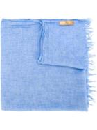Fay Fringe Scarf, Adult Unisex, Blue, Viscose/cashmere