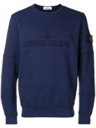 Stone Island Embroidered Logo Sweatshirt - Blue