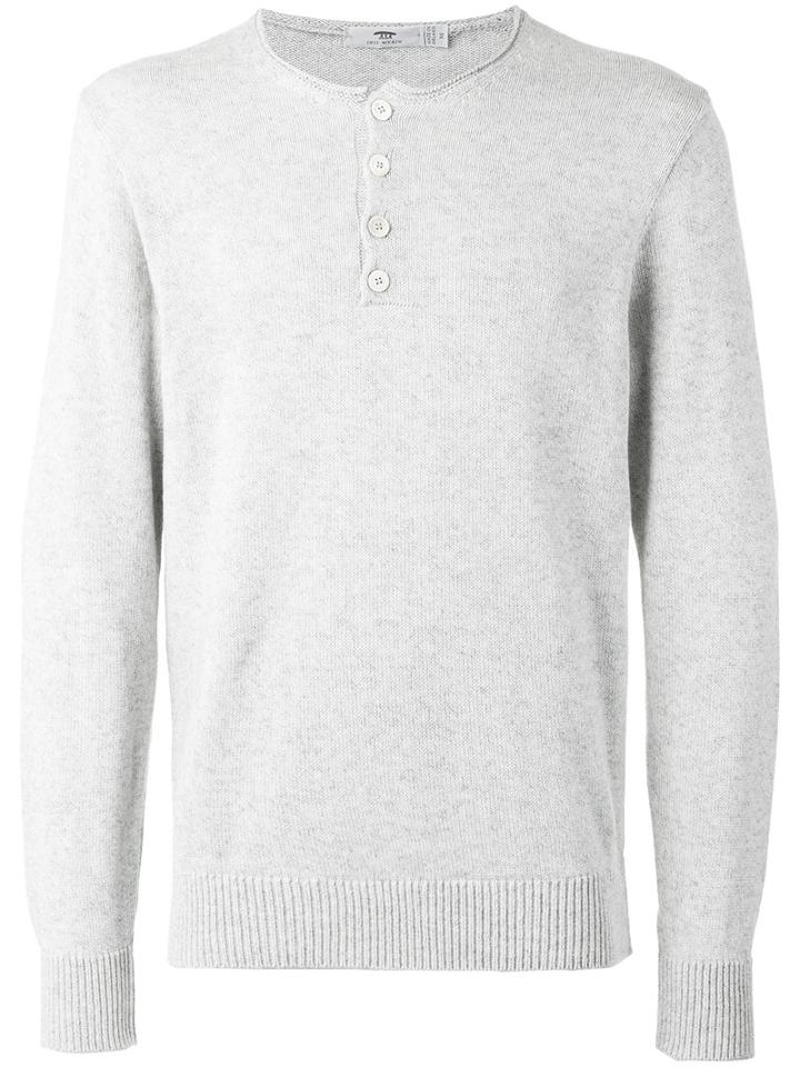 Inis Meáin Currach Jumper, Men's, Size: Xxl, Grey, Silk/cotton/cashmere