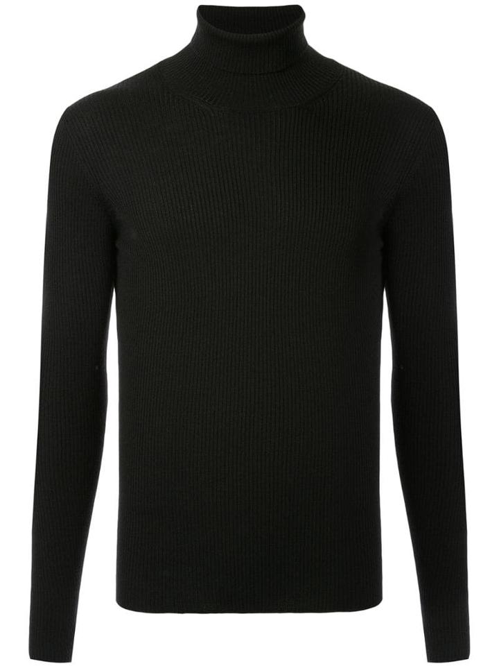 Ernest W. Baker Ribbed Turtleneck Jumper - Black
