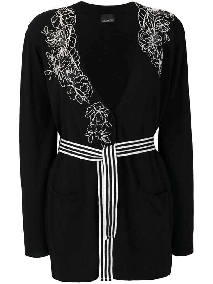 Ermanno Ermanno Tie Waist Cardigan - Black