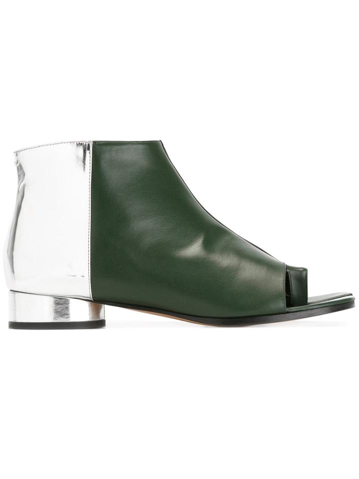 Maison Margiela Open Toe Ankle Boots - Green