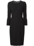 Givenchy Contrast Trim Shift Dress, Women's, Size: 36, Black, Viscose/spandex/elastane