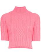 Cap Morgane Chunky Knit Sweater - Pink & Purple