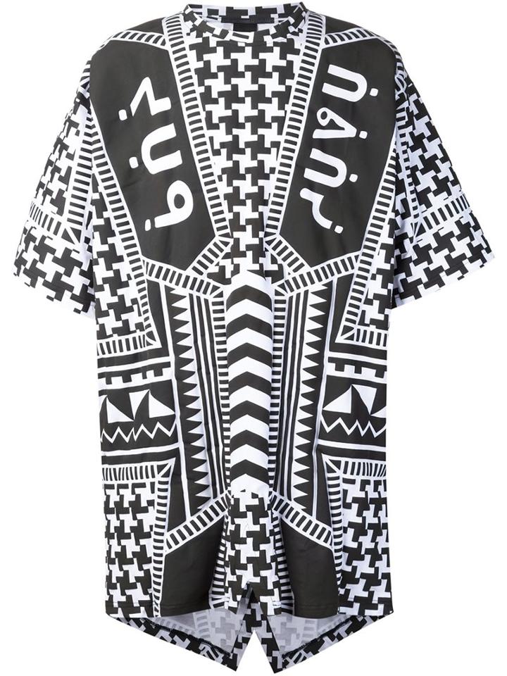 Ktz Oversized Printed T-shirt, Men's, Size: Medium, Black, Cotton