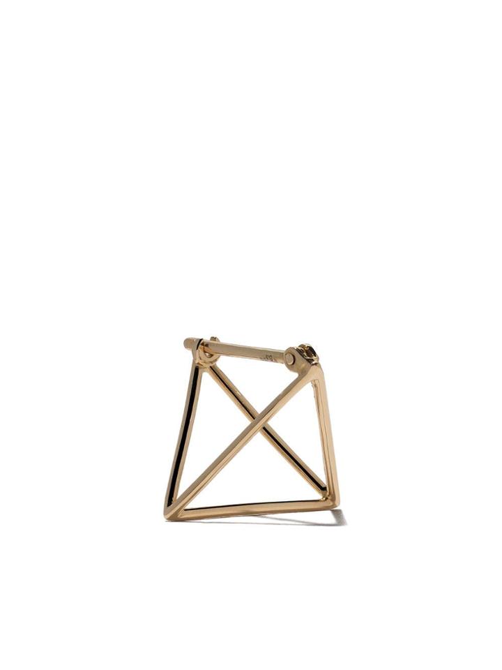 Shihara 18kt Yellow Gold 3d 10mm Triangle Earring - Unavailable