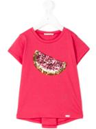 Sequinned Watermelon T-shirt - Kids - Cotton/polyester - 2 Yrs, Pink/purple, Liu Jo Kids