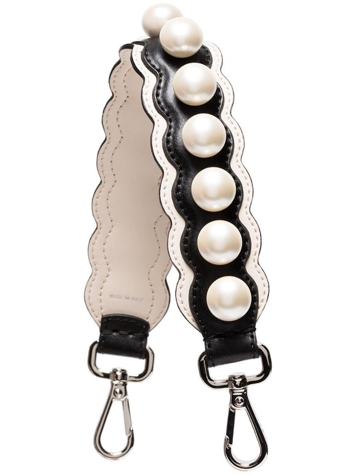 Fendi Mini Strap You Faux Pearl Bag Strap - Black