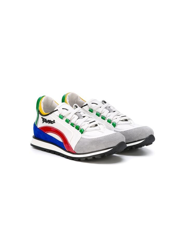 Dsquared2 Kids Panelled Sneakers, Boy's, Size: 28, White