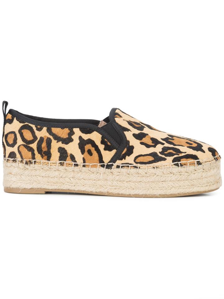 Sam Edelman Leopard Print Espadrilles - Brown
