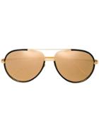 Linda Farrow 128 C4 Aviator Sunglasses - Gold