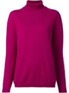 Jil Sander Classic Turtleneck Jumper, Women's, Size: 36, Pink/purple, Cashmere