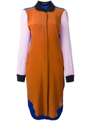 Penelophe's Sphere Colour Block Shirt Dress, Women's, Size: Medium, Silk