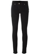 Cavalli Class Animalier Print Skinny Jeans, Women's, Size: 44, Black, Cotton/polyester/viscose