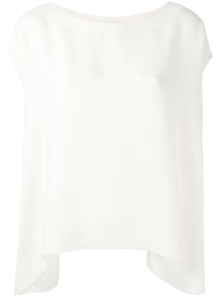 Iro - Curved Hem Blouse - Women - Polyester - 36, Nude/neutrals, Polyester