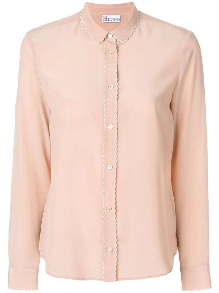 Red Valentino Scalloped Trim Blouse - Nude & Neutrals