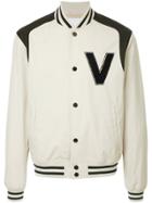 Ports V Logo Bomber Jacket - Nude & Neutrals