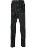 Jil Sander Contrast Stitch Trousers - Black