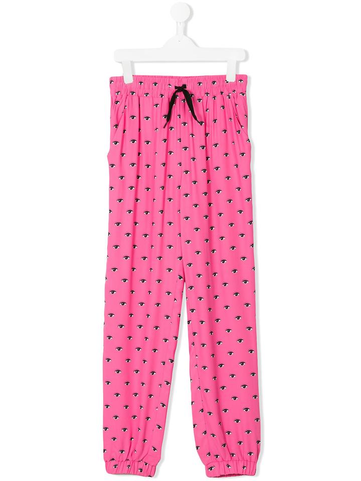 Kenzo Kids - Teen Eyes Track Pants - Kids - Viscose - 16 Yrs, Pink/purple