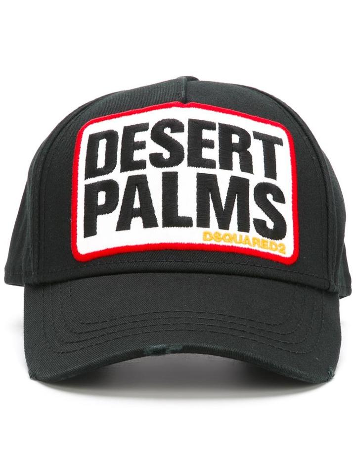 Dsquared2 Desert Palms Baseball Cap, Men's, Black, Cotton