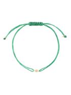 Natasha Collis Handmade 18kt Yellow Gold Nugget Friendship Bracelet, Women's, Green