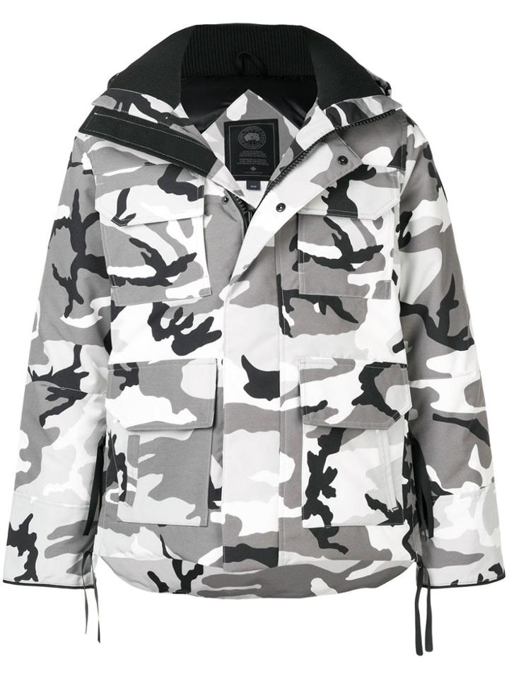 Canada Goose Camouflage Zipped Coat - Grey