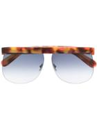 Courrèges Havana Aviator Sunglasses - Brown
