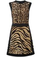 Alberta Ferretti Animal Print Dress, Women's, Size: 46, Nude/neutrals, Polyester/acetate/other Fibers