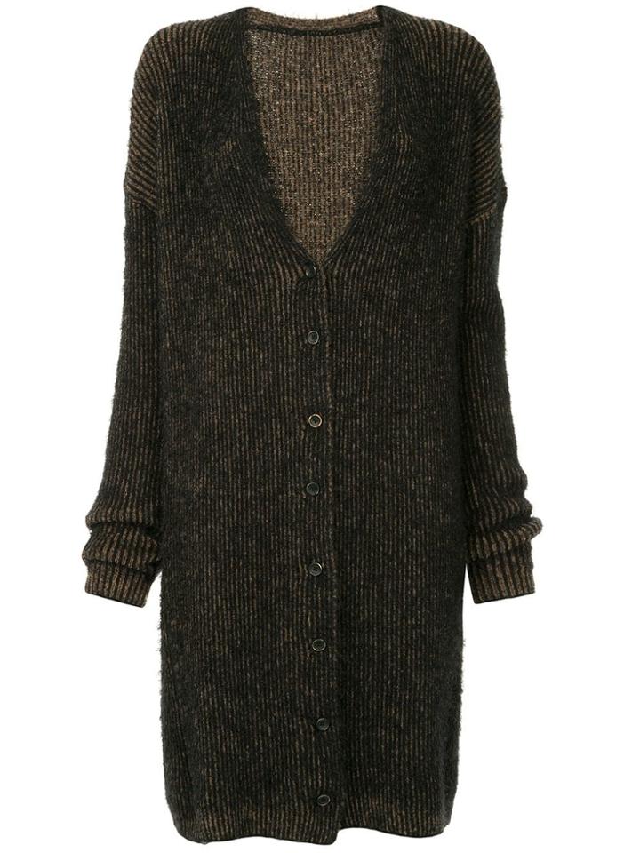 Uma Wang Long Striped Cardigan - Brown