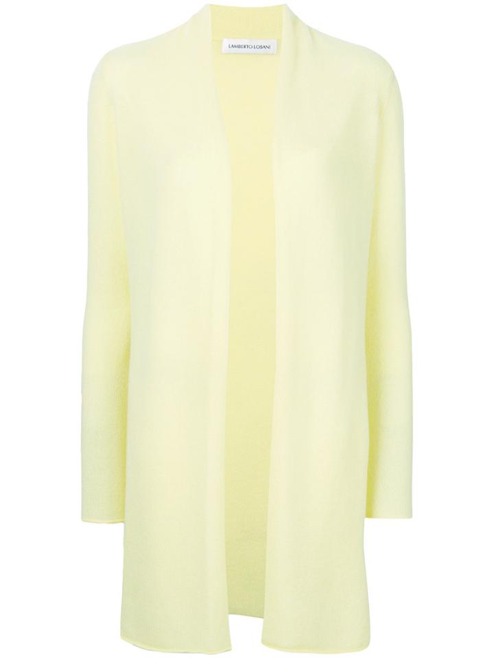 Lamberto Losani Long-line Cardigan - Yellow & Orange