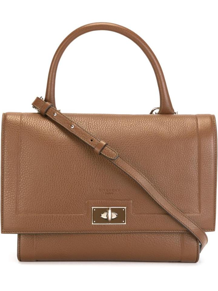Givenchy - Small 'shark' Tote - Women - Calf Leather - One Size, Brown, Calf Leather