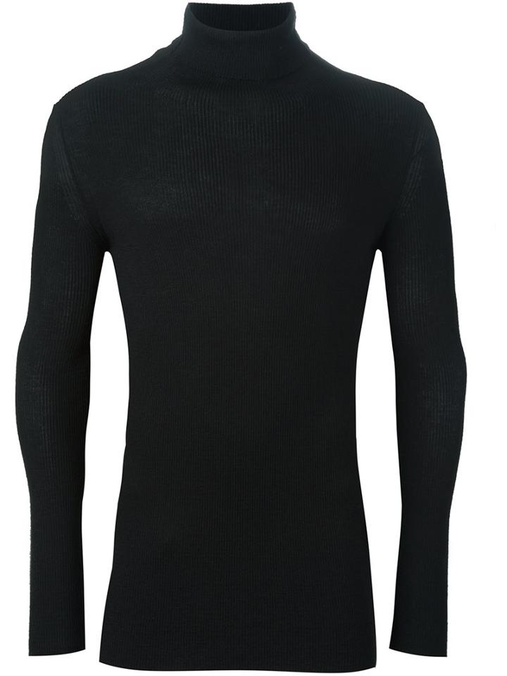 Ann Demeulemeester 'carson' Jumper, Men's, Size: Large, Black, Nylon/wool