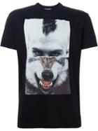 Neil Barrett Split Portrait T-shirt, Men's, Size: M, Black, Cotton