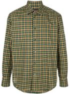 Caban Long-sleeved Plaid Shirt - Yellow