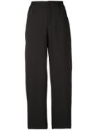 Toteme High-waisted Cropped Trousers - Black