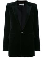 Saint Laurent - Classic Blazer - Women - Silk/cotton - 42, Black, Silk/cotton
