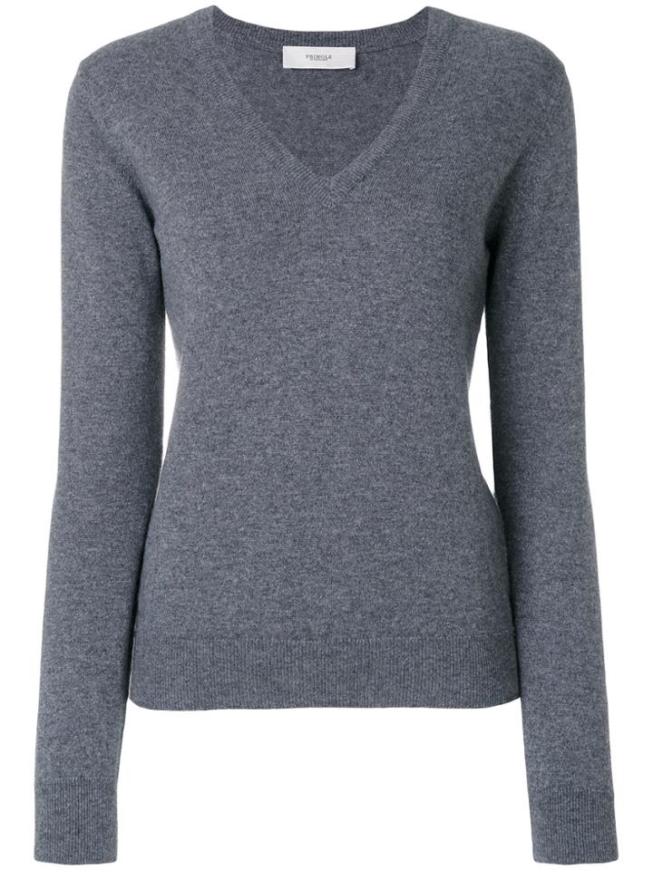 Pringle Of Scotland V Neck Jumper - Grey