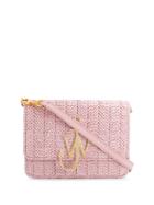 Jw Anderson Woven Straw Crossbody Bag - Pink
