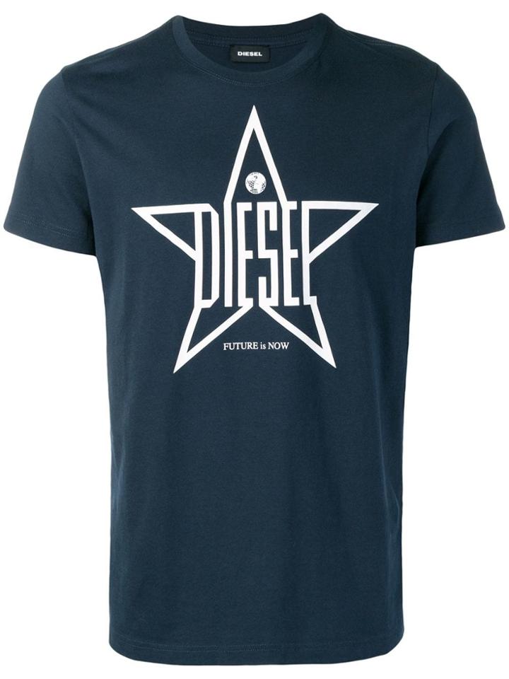 Diesel Star Print T-shirt - Green