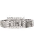 Alessandra Rich Crystal Embellished Belt - Pearl/crystal