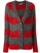 T By Alexander Wang Textured Striped Cardigan - Grey