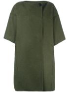 Marni Oversized Kimono Sleeve Coat, Women's, Size: 38, Green, Virgin Wool/polyamide