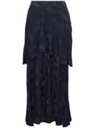 Sies Marjan Paris Layered Silk Jacquard Skirt - Blue