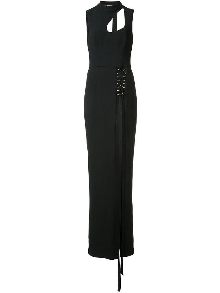 Rebecca Vallance Billie Cutout Gown, Women's, Size: 10, Black, Polyester/spandex/elastane