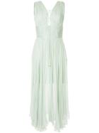 Maria Lucia Hohan Lace Up Pleated Design Asymmetric Dress - Green
