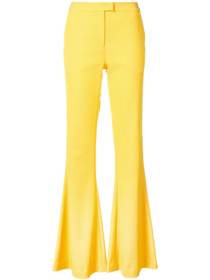 Marina Moscone Ottoman Flared Trousers - Yellow & Orange